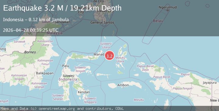 Map of Northern Molucca Sea
