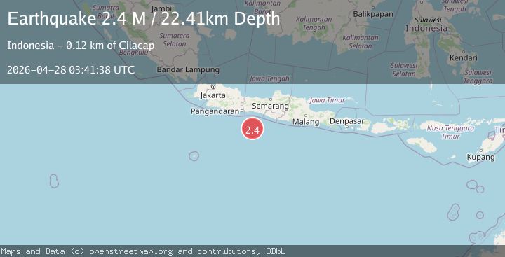 Map of Java, Indonesia