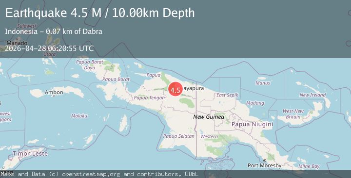 Map of West Papua, Indonesia