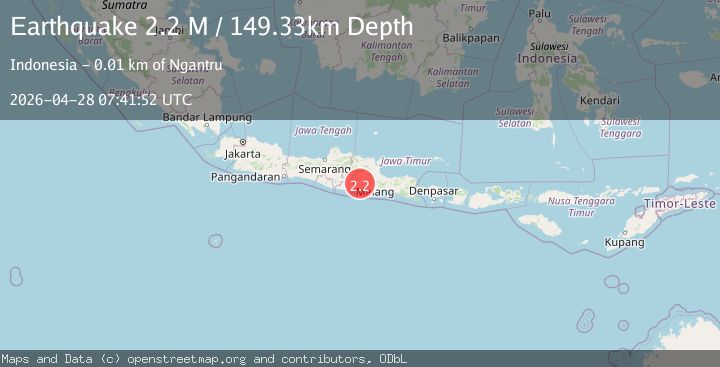 Map of Java, Indonesia
