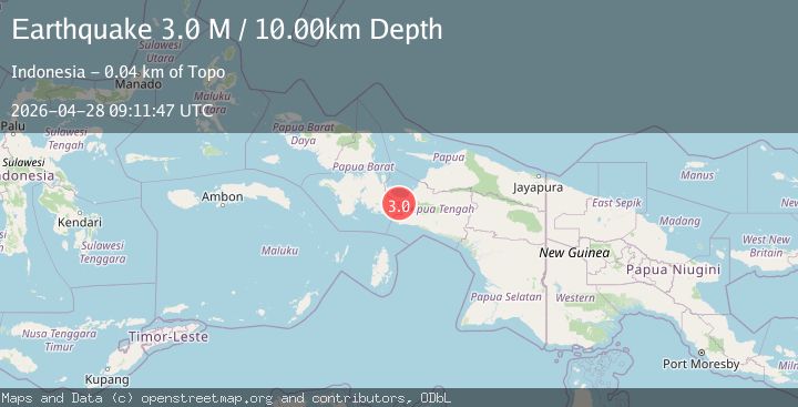 Map of West Papua Region, Indonesia