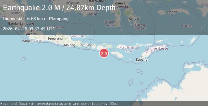 Map of Sumbawa Region, Indonesia