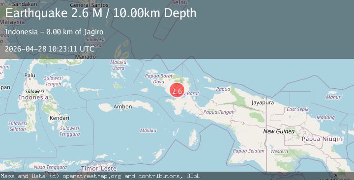 Map of West Papua Region, Indonesia