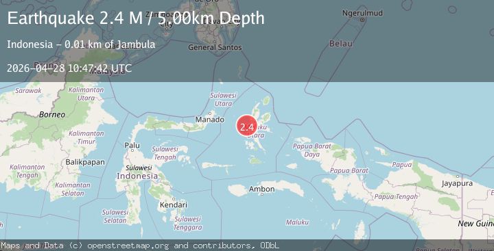 Map of Halmahera, Indonesia