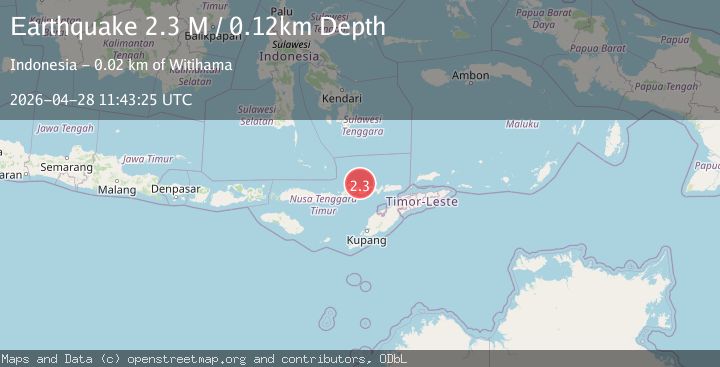 Map of Flores Region, Indonesia