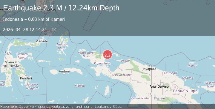 Map of West Papua Region, Indonesia