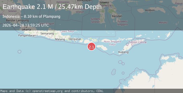 Map of Sumbawa Region, Indonesia