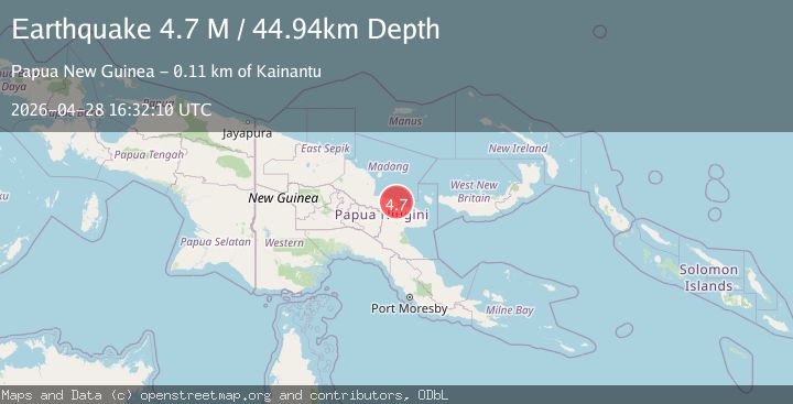 Map of Papua New Guinea Region