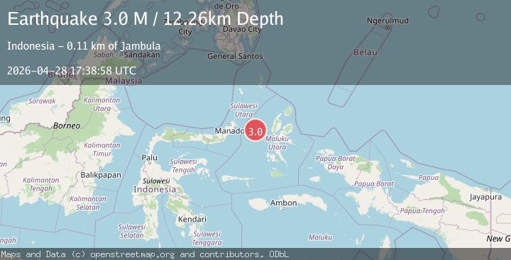 Map of Northern Molucca Sea