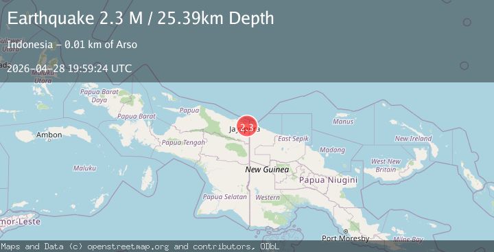 Map of Near North Coast of West Papua