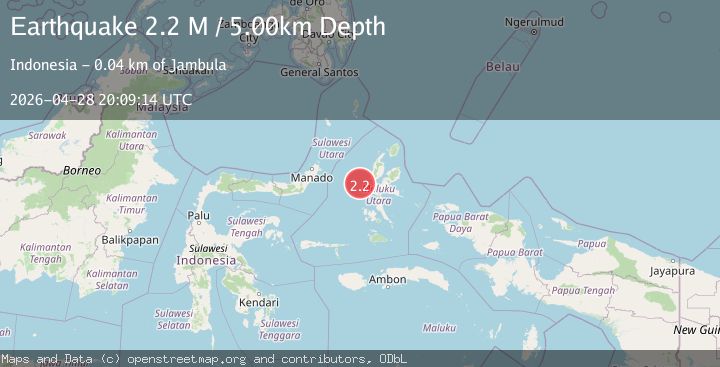 Map of Northern Molucca Sea
