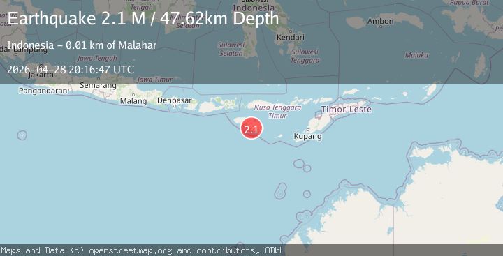 Map of Sumba Region, Indonesia