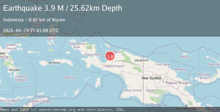 Map of West Papua Region, Indonesia