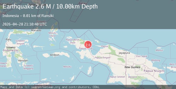 Map of West Papua Region, Indonesia