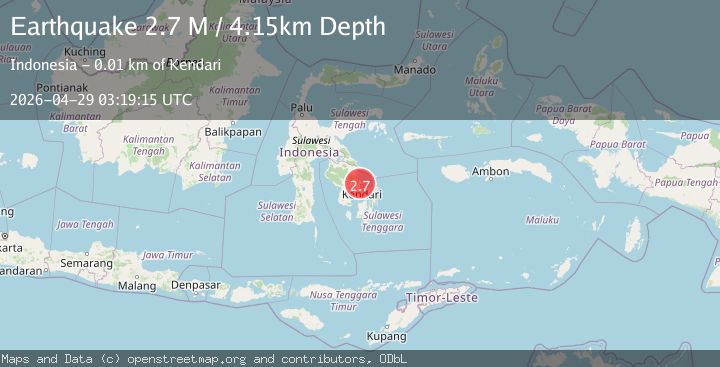 Map of Sulawesi, Indonesia