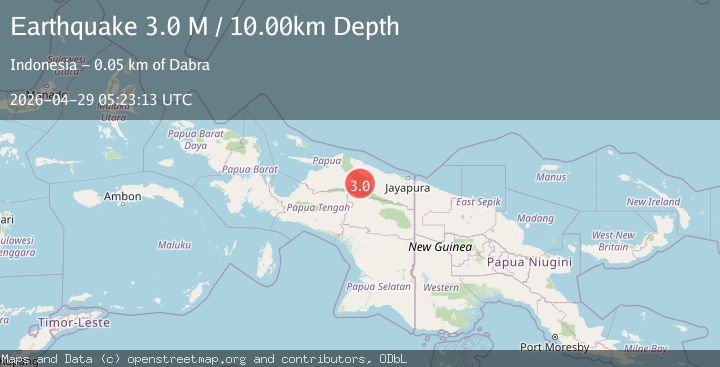 Map of West Papua, Indonesia