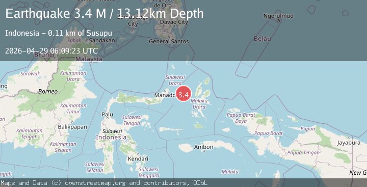 Map of Northern Molucca Sea