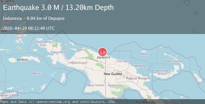 Map of Near North Coast of West Papua