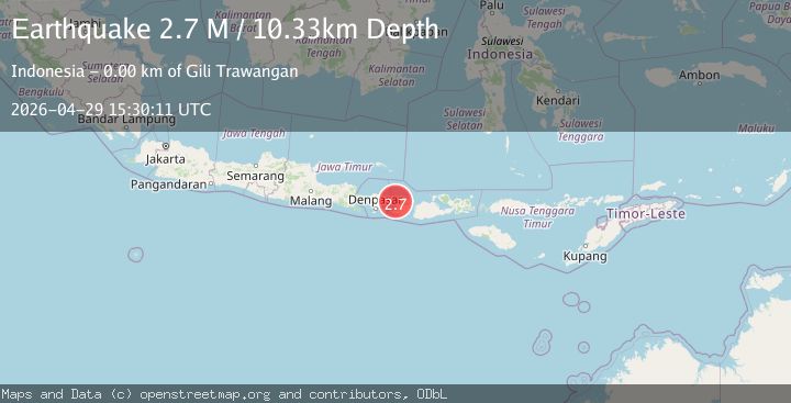 Map of Sumbawa Region, Indonesia