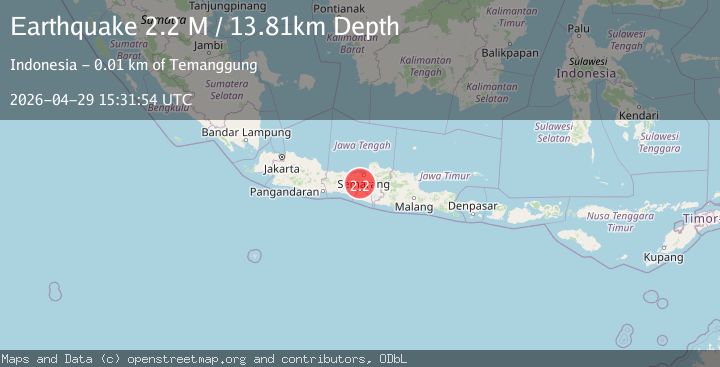 Map of Java, Indonesia