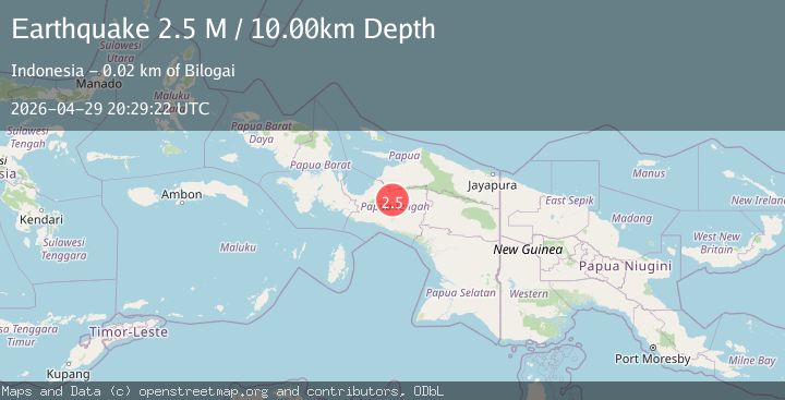 Map of West Papua, Indonesia