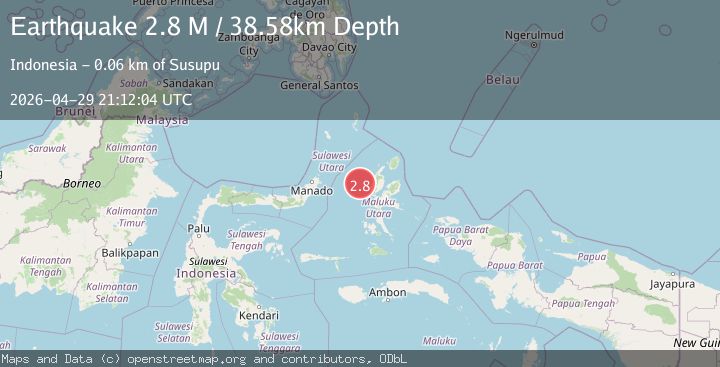 Map of Northern Molucca Sea