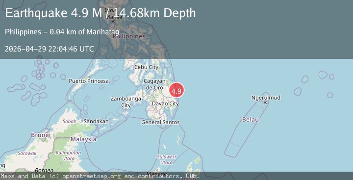Map of Mindanao, Philippines