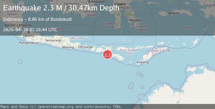 Map of Sumbawa Region, Indonesia
