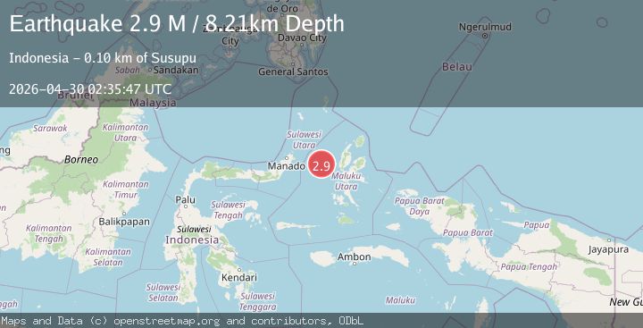 Map of Northern Molucca Sea