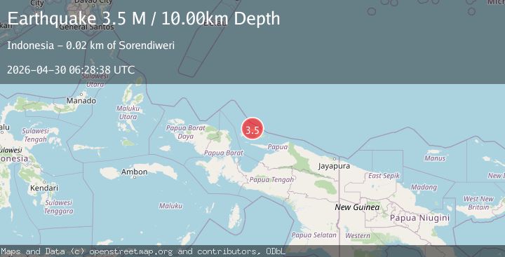 Map of West Papua Region, Indonesia