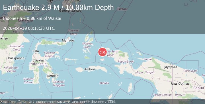 Map of West Papua Region, Indonesia