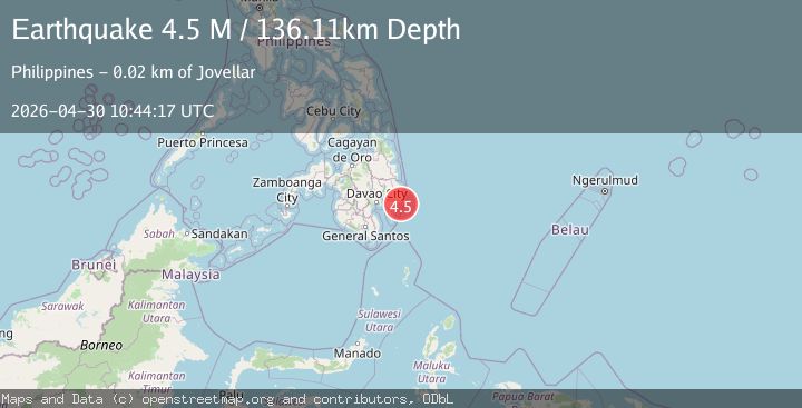 Map of Mindanao, Philippines