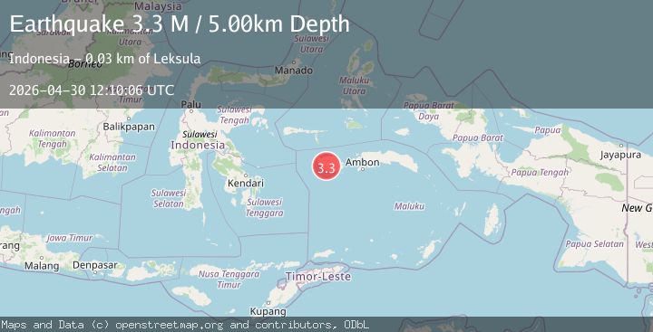 Map of Buru, Indonesia