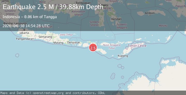 Map of Sumbawa Region, Indonesia