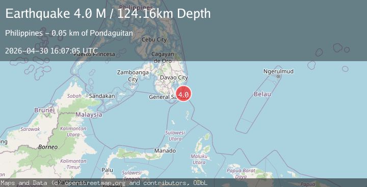 Map of Mindanao, Philippines
