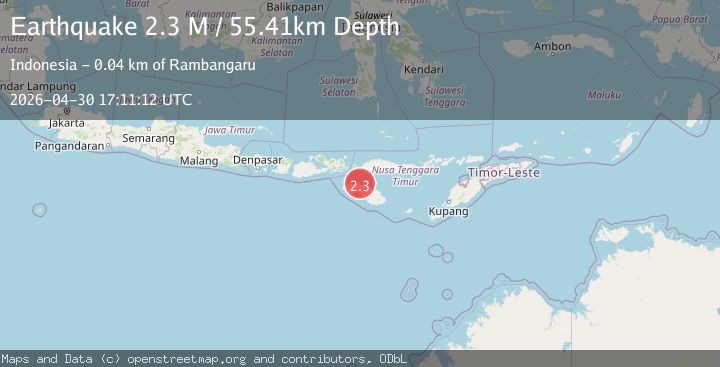 Map of Sumba Region, Indonesia