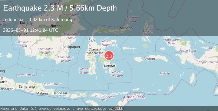 Map of Sulawesi, Indonesia
