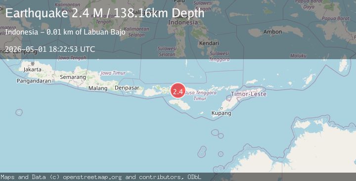 Map of Flores Region, Indonesia