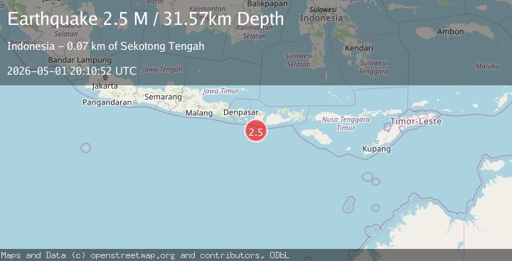 Map of Sumbawa Region, Indonesia
