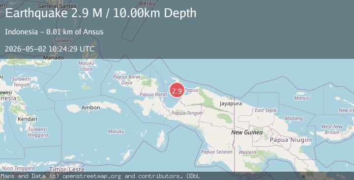 Map of West Papua Region, Indonesia