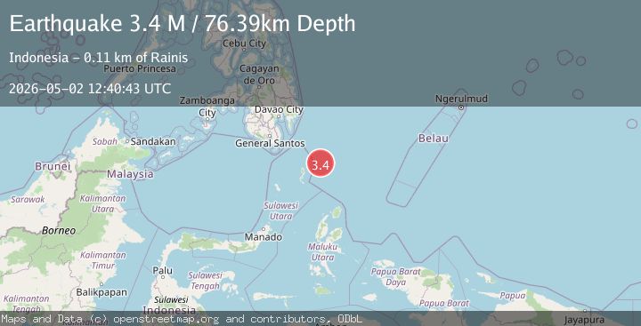 Map of Talaud Islands, Indonesia