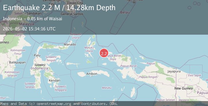 Map of West Papua Region, Indonesia