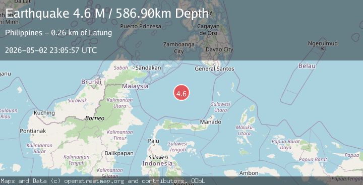 Map of Celebes Sea