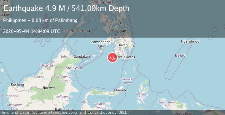 Map of Mindanao, Philippines