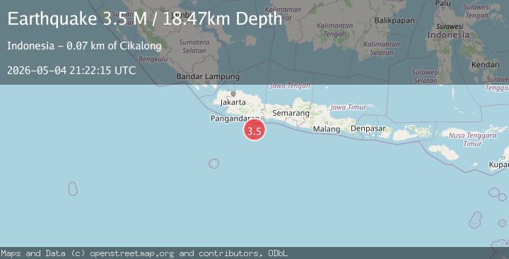 Map of Java, Indonesia