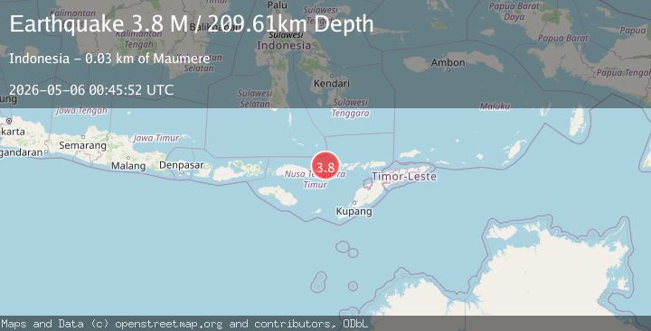 Map of Flores Region, Indonesia