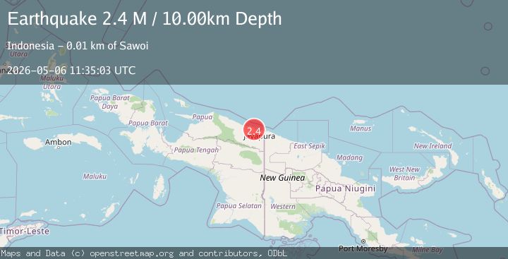 Map of Near North Coast of West Papua
