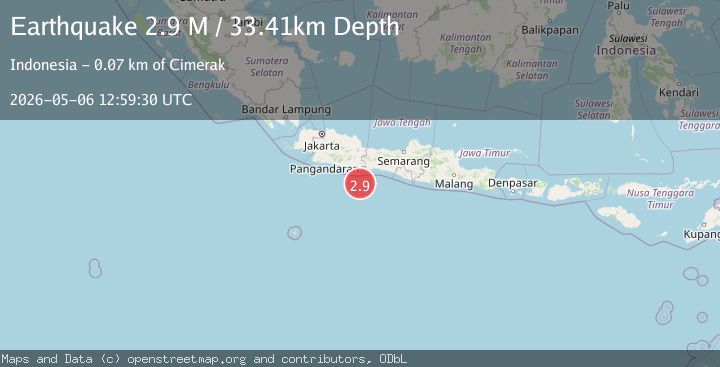 Map of Java, Indonesia