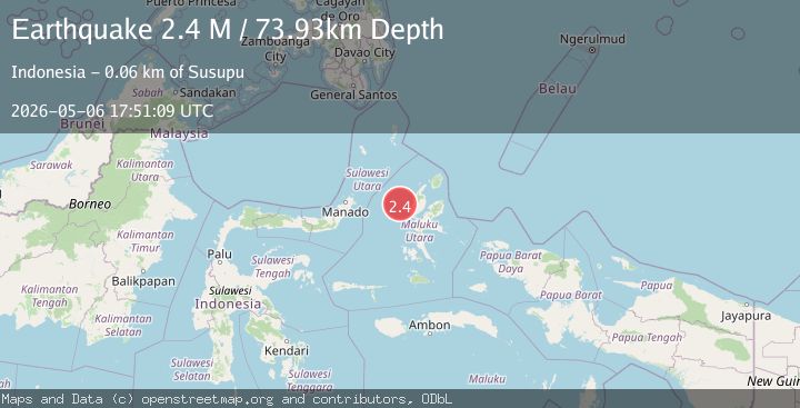 Map of Halmahera, Indonesia