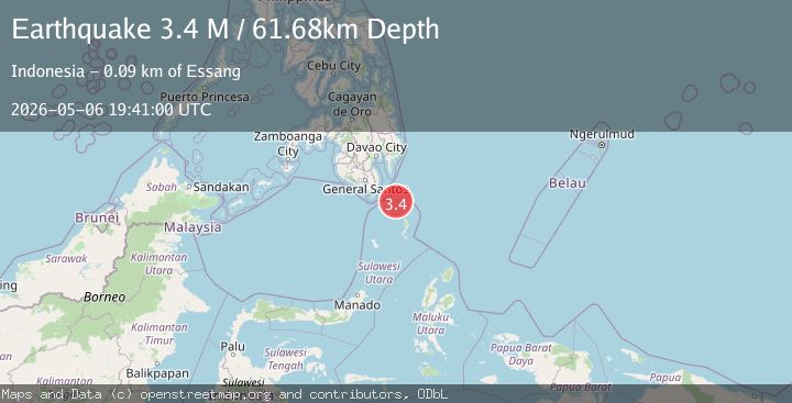 Map of Mindanao, Philippines